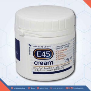 White-Soft-Paraffin-14.5%-w-w,-Light-Liquid-Paraffin-12.6%-w-w-and-Anhydrous-Lanolin-E45-CREAM-125G, Creams and Ointments, Dry skin, Itchy skin, Diaper rash baby, Cracked nipples,